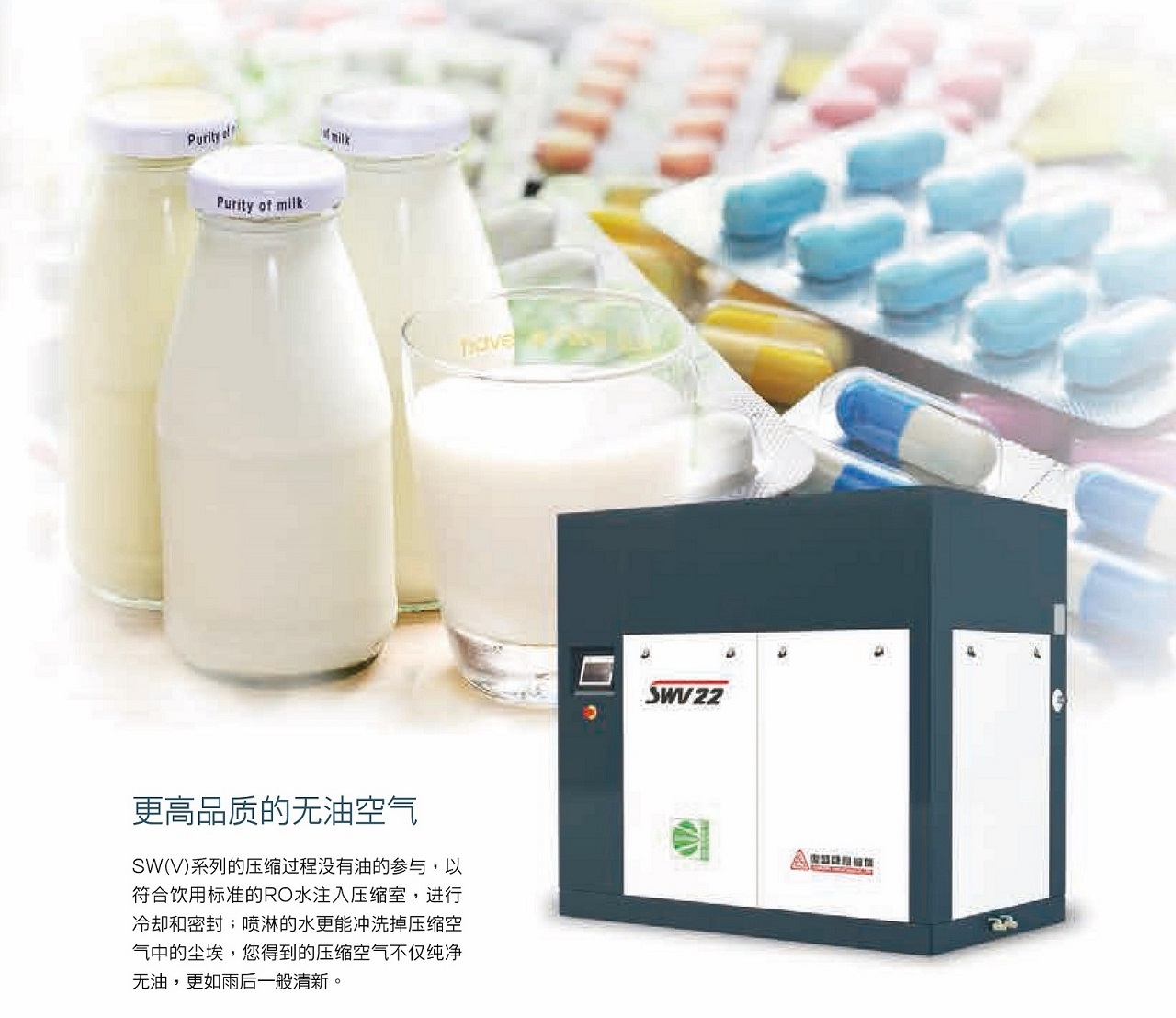 SW(V)水润滑无油螺杆空压机产品与配置资料