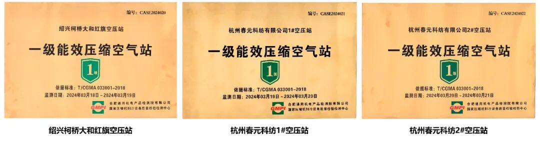 复盛一级能效压缩空气站“批量”挂牌,高效节能压缩空气方案助力纺织产业“链”通世界